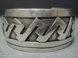 Quality! Vintage Navajo Geometric Sterling Native American Jewelry Silver Bracelet-Nativo Arts