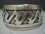 Quality! Vintage Navajo Geometric Sterling Native American Jewelry Silver Bracelet-Nativo Arts