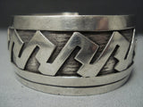 Quality! Vintage Navajo Geometric Sterling Native American Jewelry Silver Bracelet-Nativo Arts