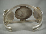 Quality Vintage Navajo 'Leaves Galore' Turquoise Native American Jewelry Silver Bracelet layaway-Nativo Arts