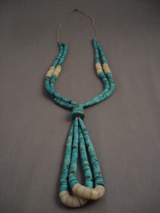 Quality Vintage Navajo Native American Jewelry jewelry Ceremonial Turquoise Necklace-Nativo Arts