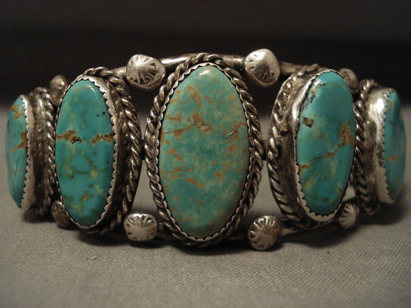 Quality Vintage Navajo Native American Jewelry jewelry 'Increasing Chunk' Natural Royston Bracelet-Nativo Arts