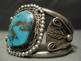 Quality! Vintage Navajo Rare Blue Royston Turquoise Sterling Native American Jewelry Silver Bracelet-Nativo Arts