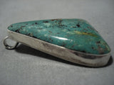 Quality Vintage Navajo Royston Turquoise Native American Jewelry Sterling Silver Pendant-Nativo Arts