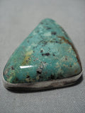 Quality Vintage Navajo Royston Turquoise Native American Jewelry Sterling Silver Pendant-Nativo Arts