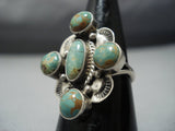 Quality Vintage Navajo Royston Turquoise Sterling Silver Ring Old-Nativo Arts