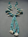 Quality Vintage Navajo / Santo Domingo Turquoise Jacla Nugget Necklace Old-Nativo Arts
