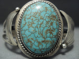 Quality Vintage Navajo Spiderweb Turquoise Sterling Native American Jewelry Silver Bracelet-Nativo Arts