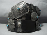 Quality Vintage Navajo Sterling Native American Jewelry Silver Turquoise Concho Belt Old Pawn-Nativo Arts