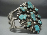Quality Vintage Navajo Turquoise Sterling Native American Jewelry Silver Bracelet Cuff-Nativo Arts