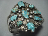 Quality Vintage Navajo Turquoise Sterling Native American Jewelry Silver Bracelet Cuff-Nativo Arts