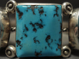 Quintessential Vintage Navajo 'Natural Morenci Turquoise' Native American Jewelry Silver Bracelet-Nativo Arts