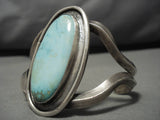 Rabbit And Yazzie Vintage Native American Navajo Carico Lake Turquoise Sterling Silver Bracelet-Nativo Arts