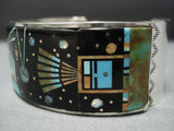 Raised Platform Vintage Navajo Native American Jewelry jewelry Achina Sterling Silver Bracelet-Nativo Arts