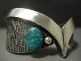 Rare Aaron Anderson Navajo Tufa Cast Native American Jewelry Silver Bracelet-Nativo Arts