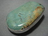 Rare Adam Fierro Vintage Royston Turquoise Sterling Native American Jewelry Silver Buckle-Nativo Arts