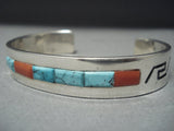 Rare Alvin Begay Turquoise Sterling Native American Jewelry Silver Bracelet Old Pawn-Nativo Arts