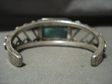 Rare Apache Turquoise Vintage Navajo 'Infinity Sign' Native American Jewelry Silver Bracelet-Nativo Arts