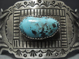 Rare Apache Turquoise Vintage Navajo Sterling Native American Jewelry Silver Bracelet Old Pawn-Nativo Arts