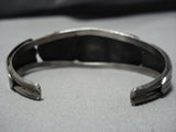 Rare Bisbee Turquoise Vintage Native American Navajo Sterling Silver Bracelet Old Cuff-Nativo Arts