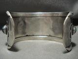 Rare Blue Creek Turquoise Vintage Navajo Native American Jewelry Silver Bracelet Old- for lyn-Nativo Arts
