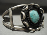 Rare 'Carico Lake Turquoise' Native American Jewelry Silver Bridges Vintage Navajo Native American Jewelry Silver Bracelet-Nativo Arts