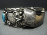 Rare Chee Family Vintage Navajo Native American Jewelry jewelry Old Kingman Turquoise Sterling Silver Bracelet-Nativo Arts