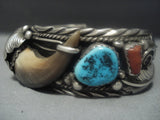 Rare Chee Family Vintage Navajo Native American Jewelry jewelry Old Kingman Turquoise Sterling Silver Bracelet-Nativo Arts
