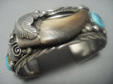 Rare Chee Family Vintage Navajo Native American Jewelry jewelry Old Kingman Turquoise Sterling Silver Bracelet-Nativo Arts