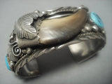 Rare Chee Family Vintage Navajo Native American Jewelry jewelry Old Kingman Turquoise Sterling Silver Bracelet-Nativo Arts