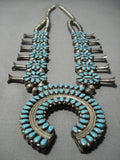Rare Coral Turquoise Sterling Silver Native American Jewelry Navajo Squash Blossom Necklace Old-Nativo Arts