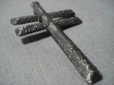 Rare Cross Navajo Sterling Silver Native American Pendant-Nativo Arts