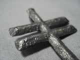 Rare Cross Navajo Sterling Silver Native American Pendant-Nativo Arts