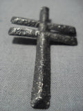 Rare Cross Navajo Sterling Silver Native American Pendant-Nativo Arts