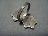 Rare Dishta Vintage Zuni Turquoise Sterling Silver Native American Ring Old-Nativo Arts