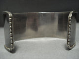 Rare Domed Lapis Vintage Native American Jewelry Navajo Sterling Silver Bracelet Old Cuff-Nativo Arts