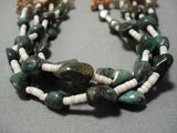 Rare Earlier Vintage Native American Jewelry Navajo Royston Turquoise Sterling Silver Necklace Old-Nativo Arts
