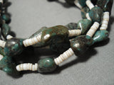 Rare Earlier Vintage Native American Jewelry Navajo Royston Turquoise Sterling Silver Necklace Old-Nativo Arts
