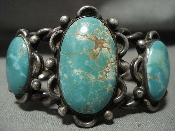 Rare Early #8 Turquoise Vintage Navajo Native American Jewelry
