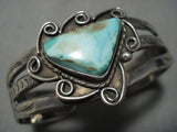 Rare Early Thick Ingot Silver Vintage Native American Jewelry Navajo Turquoise Bracelet Old Cuff-Nativo Arts