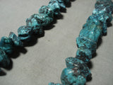 Rare **green Sleeping Beauty Turquoise** Vintage Navajo Heishi Native American Jewelry Silver Necklace-Nativo Arts