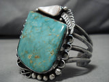 Rare High Grade Royston Turquoise Vintage Native American Navajo Sterling Silver Bracelet-Nativo Arts