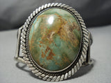 Rare Huge Early Vintage Native American Jewelry Navajo Royston Turquoise Sterling Silver Cuff Bracelet-Nativo Arts