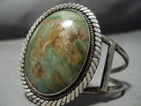 Rare Huge Early Vintage Native American Jewelry Navajo Royston Turquoise Sterling Silver Cuff Bracelet-Nativo Arts