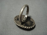 Rare Huge Vintage Native American Jewelry Navajo Royston Turquoise Sterling Silver Ring Old-Nativo Arts