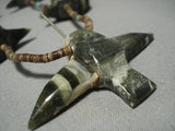 Rare! Hummingbird Hand Carved Fetish Native American Jewelry Silver Santo Domingo/ Navajo Necklace-Nativo Arts
