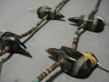 Rare! Hummingbird Hand Carved Fetish Native American Jewelry Silver Santo Domingo/ Navajo Necklace-Nativo Arts