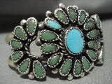 Rare **jw** Vintage Zuni/ Navajo Royston Turquoise Native American Jewelry Silver Bracelet Old-Nativo Arts