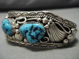 Rare Kee Montoya Vintage Native American Navajo Turquoise Sterlling Silver Bracelet-Nativo Arts