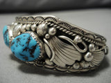 Rare Kee Montoya Vintage Native American Navajo Turquoise Sterlling Silver Bracelet-Nativo Arts
